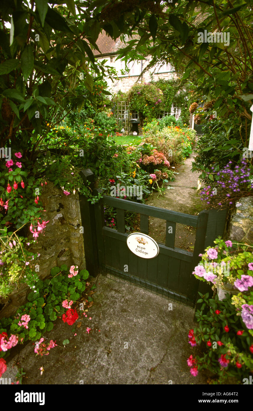 Devon Bier Hope Cottage Gartentor Stockfoto