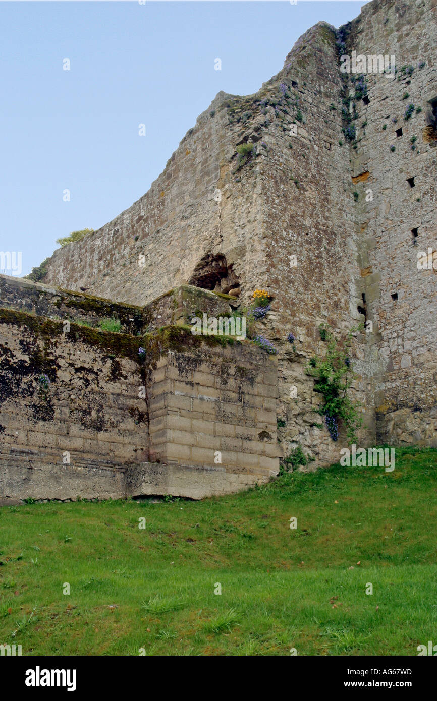 Zerstörten Mauern in Amberley Castle, West Sussex Stockfoto