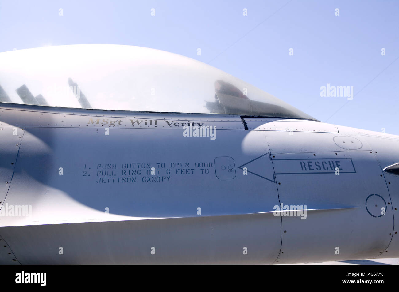 Kampfjet-Cockpit 2006 Stockfoto