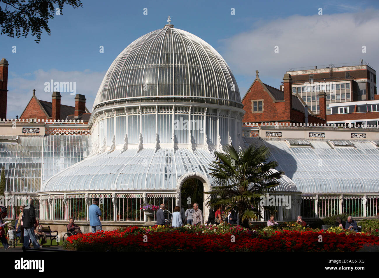 Das Palmenhaus in Belfasts Botanic Gardens Stockfoto