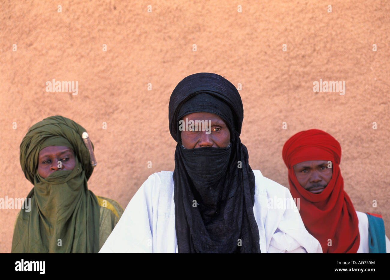 Niger Agadez Sultan von Agadez in Mitte mit wachen Stockfoto