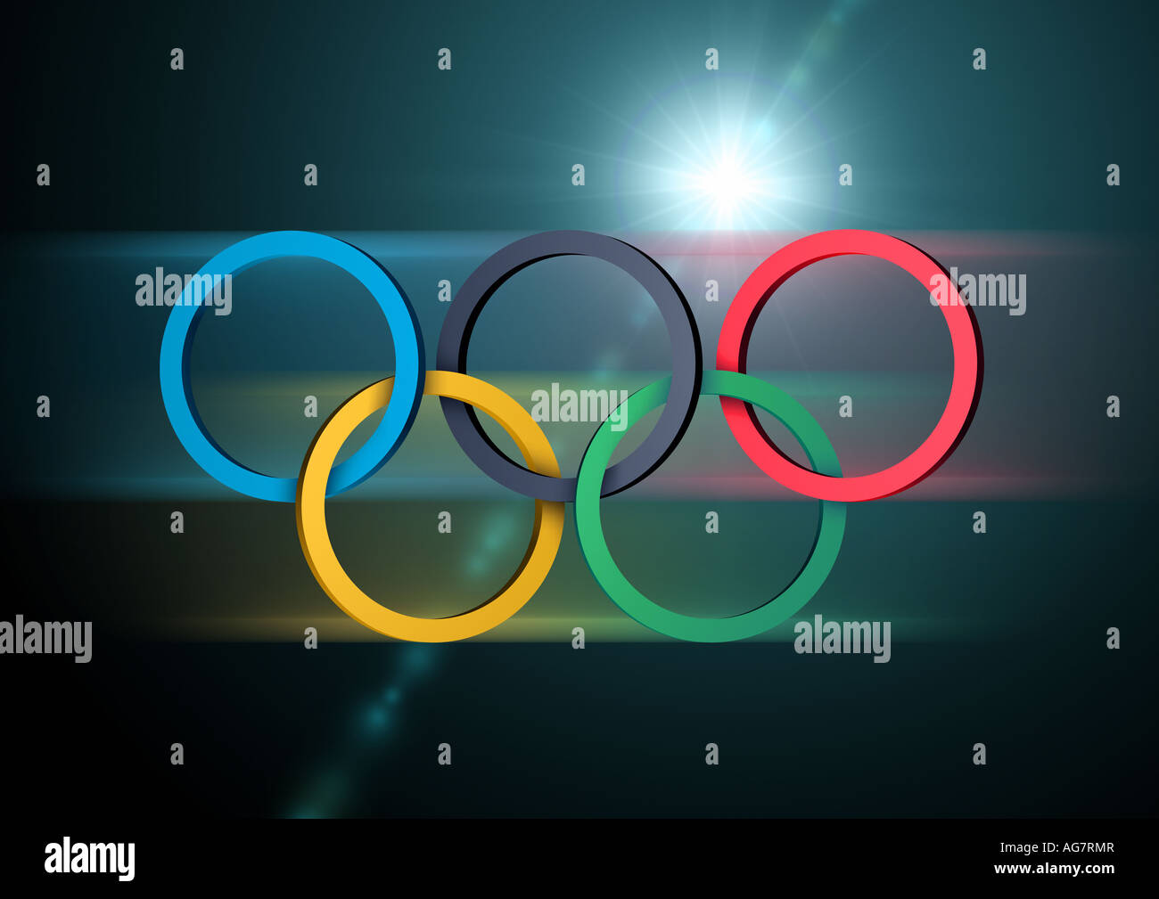 Olympischen Ringe Nur Redaktionell Verwendbar Olympischen Ringe nur zu redaktionellen Zwecken Stockfoto