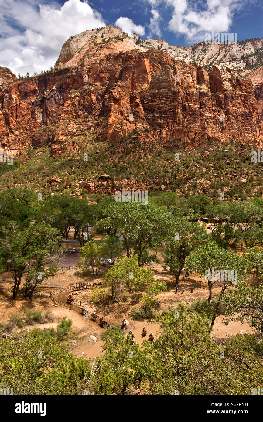 Besucher auf dem Pferderücken Zion Nationalpark, Utah Stockfoto