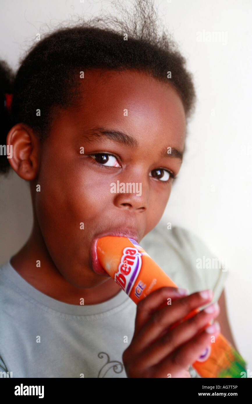 Young Girl Sucking Ice Lolly Stockfotos Und Bilder Kaufen