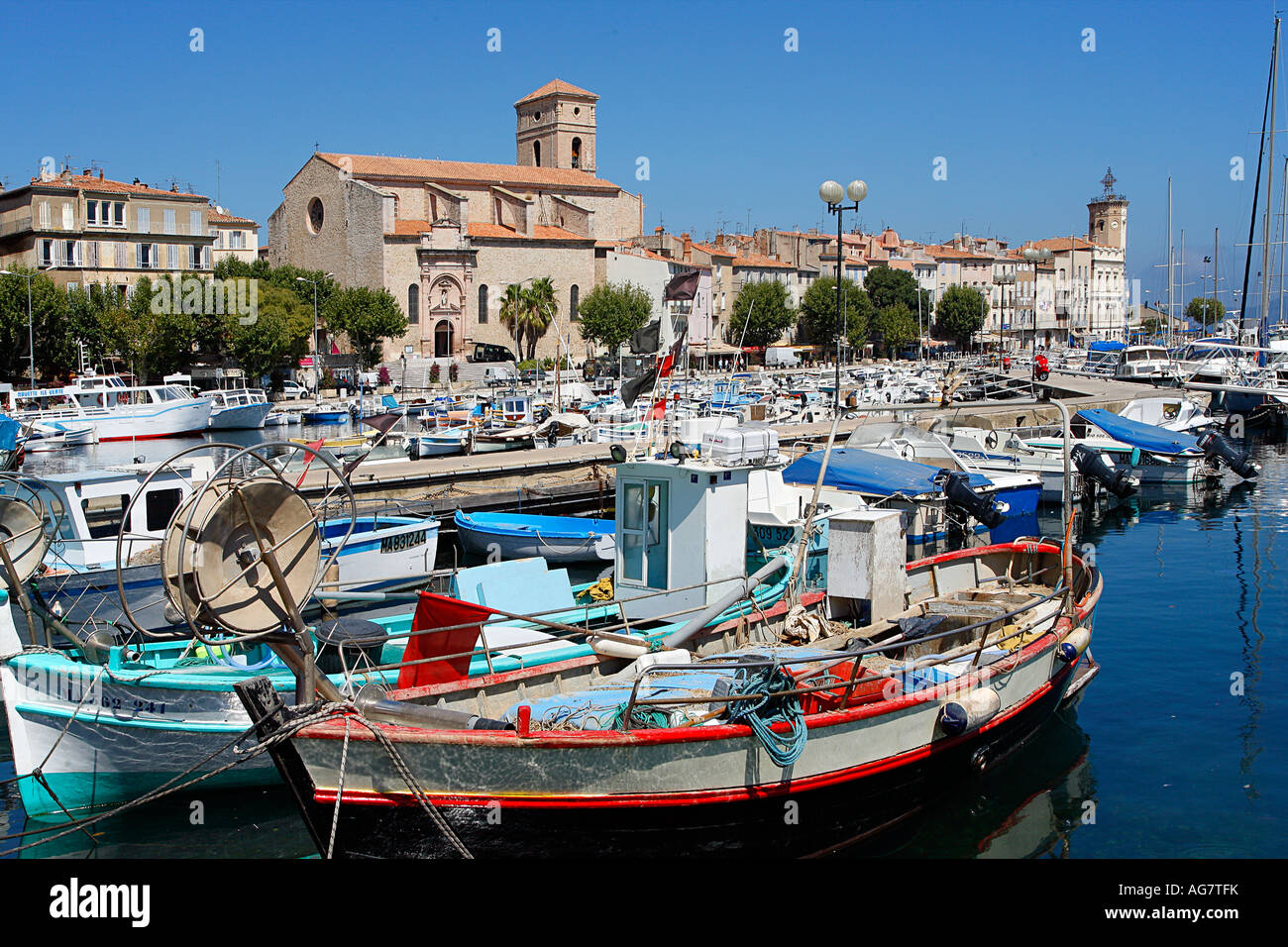 Der Hafen, La Ciotat, Provence, Frankreich. Stockfoto