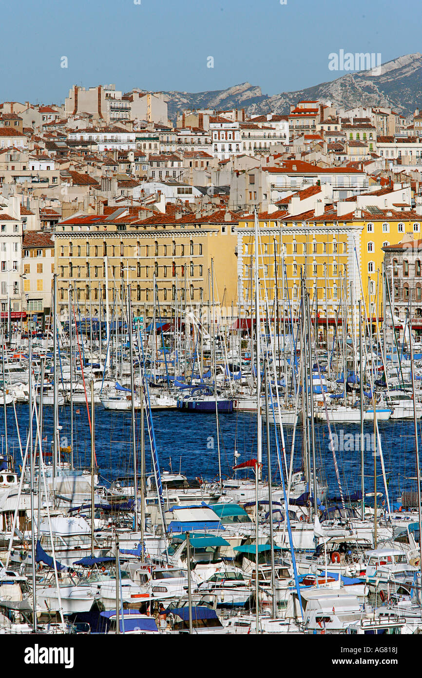 Vieux Port in Marseille, Frankreich. Stockfoto