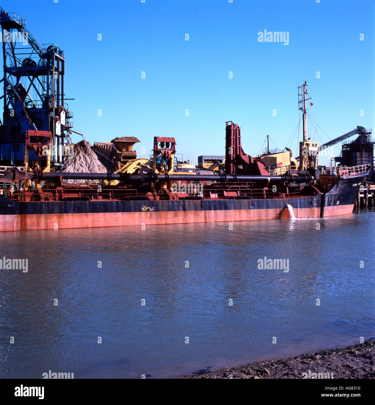 Kai in Newhaven Harbour East Sussex UK und Website vorgeschlagenen riesige Müllverbrennungsanlage Stockfoto
