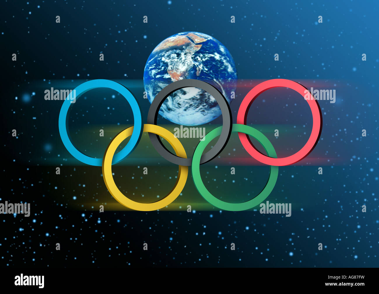 Olympischen Ringe Olympischer Ring Stockfotos und -bilder Kaufen - Alamy