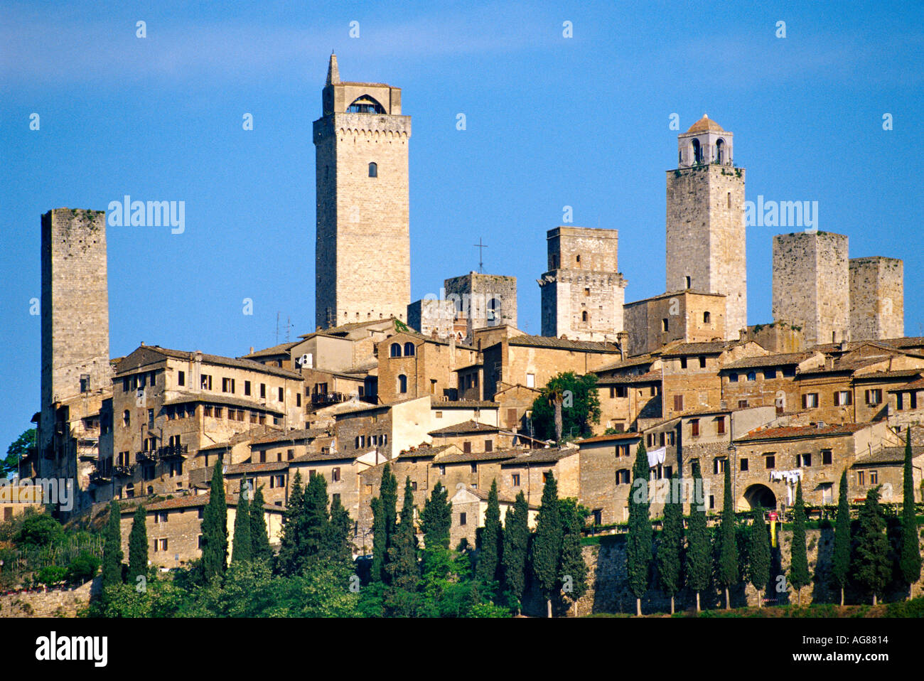 San Gimignano, Toskana, Italien. Stockfoto