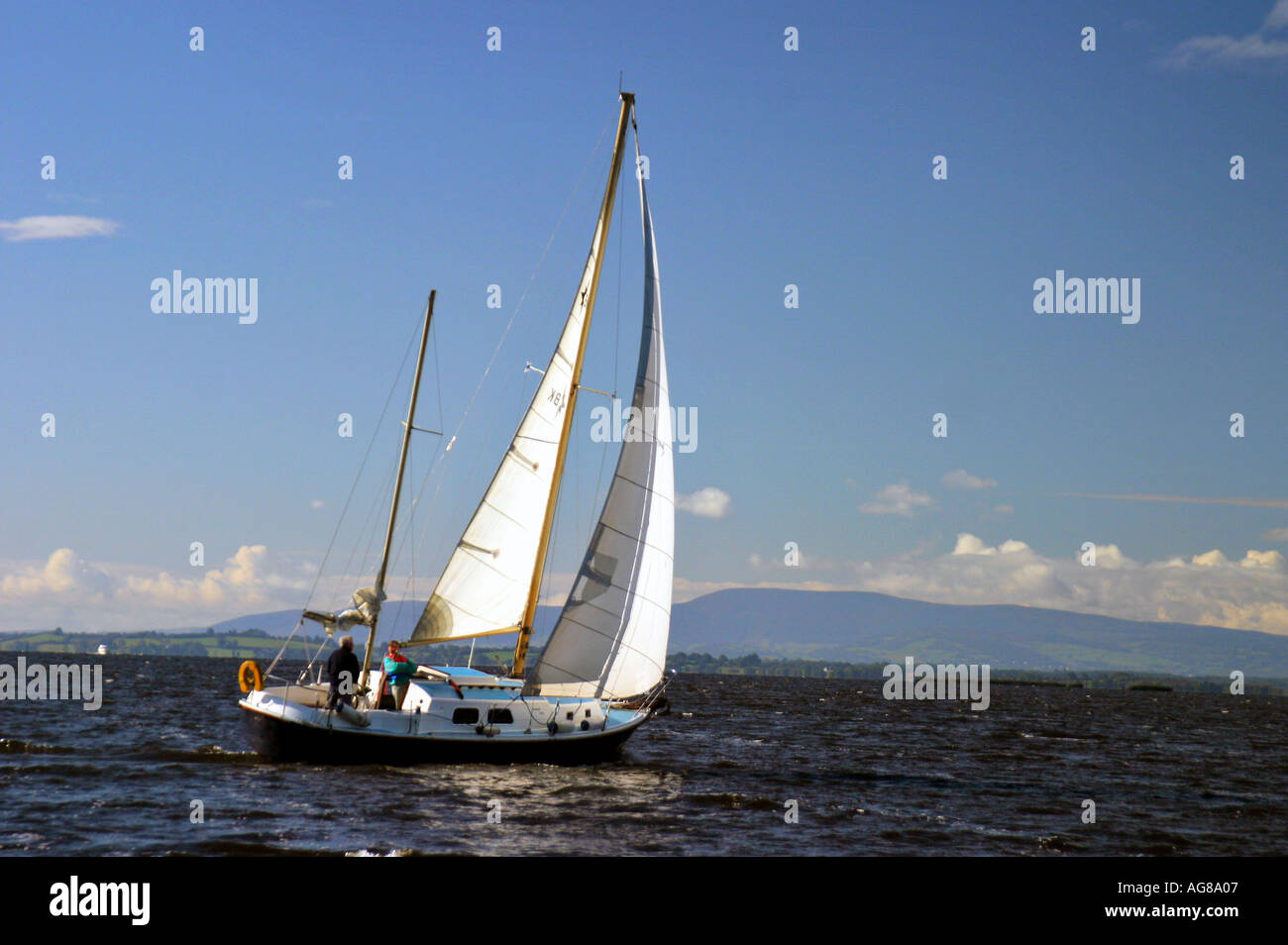 Segeln auf dem Lough Derg Irland Stockfoto