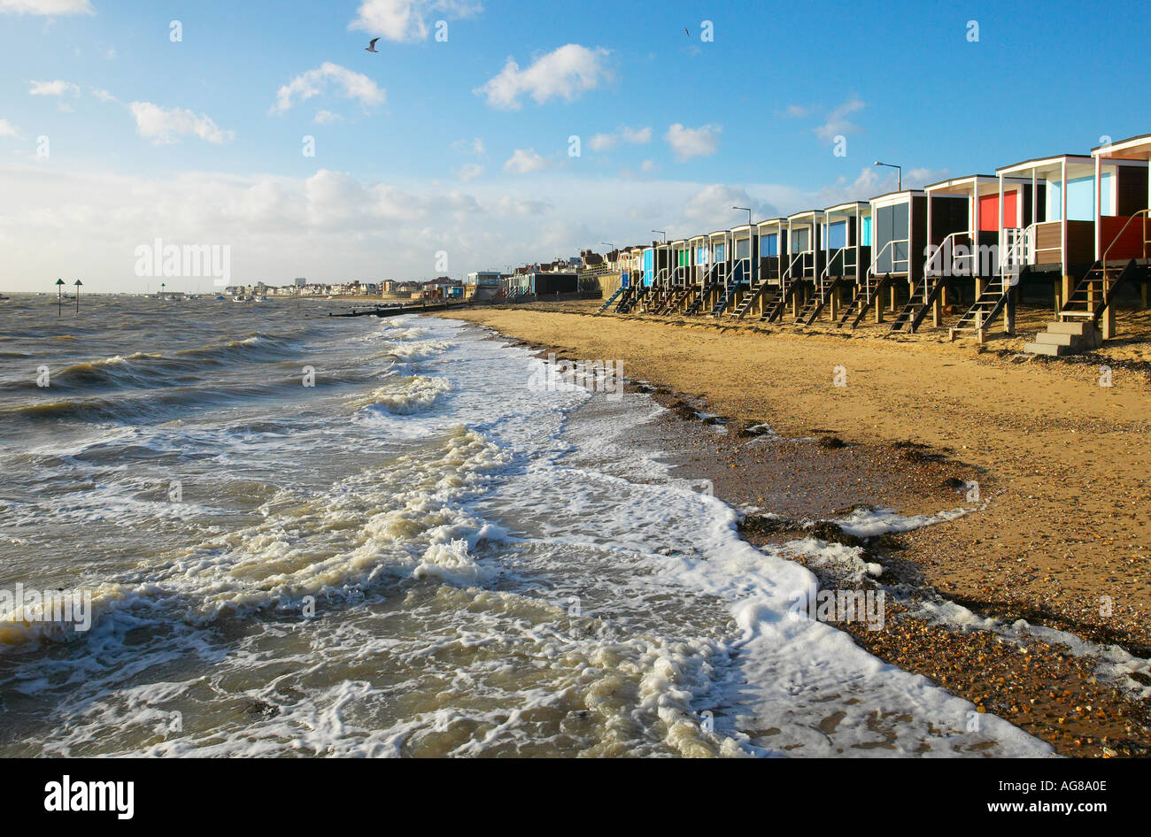 Wellen bei Southend auf Meer england Stockfoto