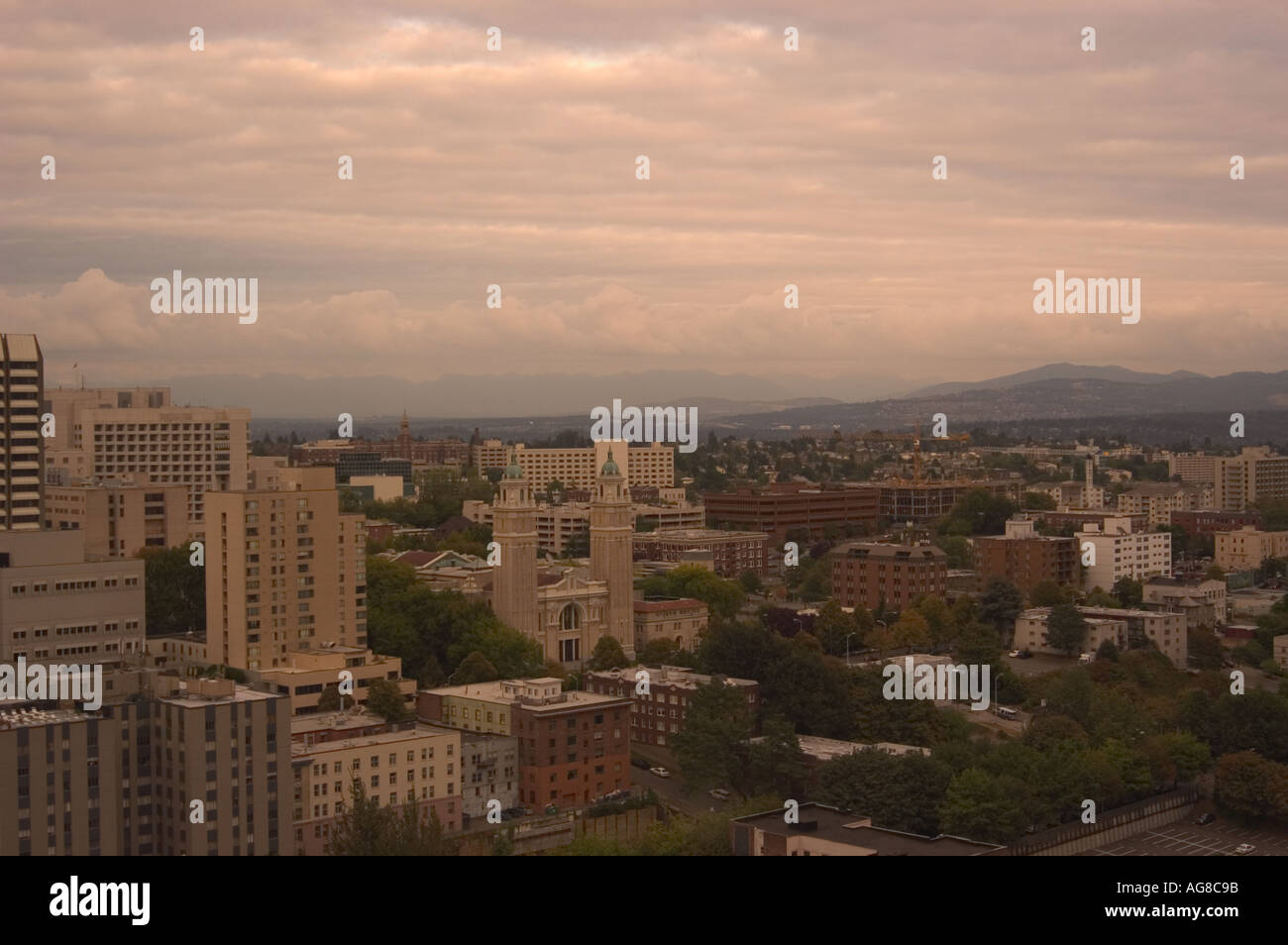 Ansicht von First Hill Seattle Washington Stockfoto