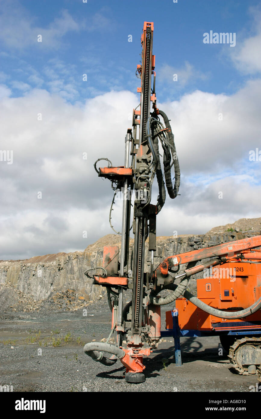 Tamrock Ranger Rock Bohrmaschine Bohrkopf, Finnland Stockfoto