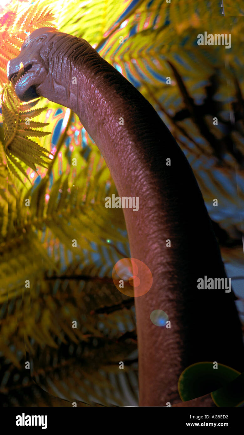 Brachiosaurus Fütterung Modell Stockfoto