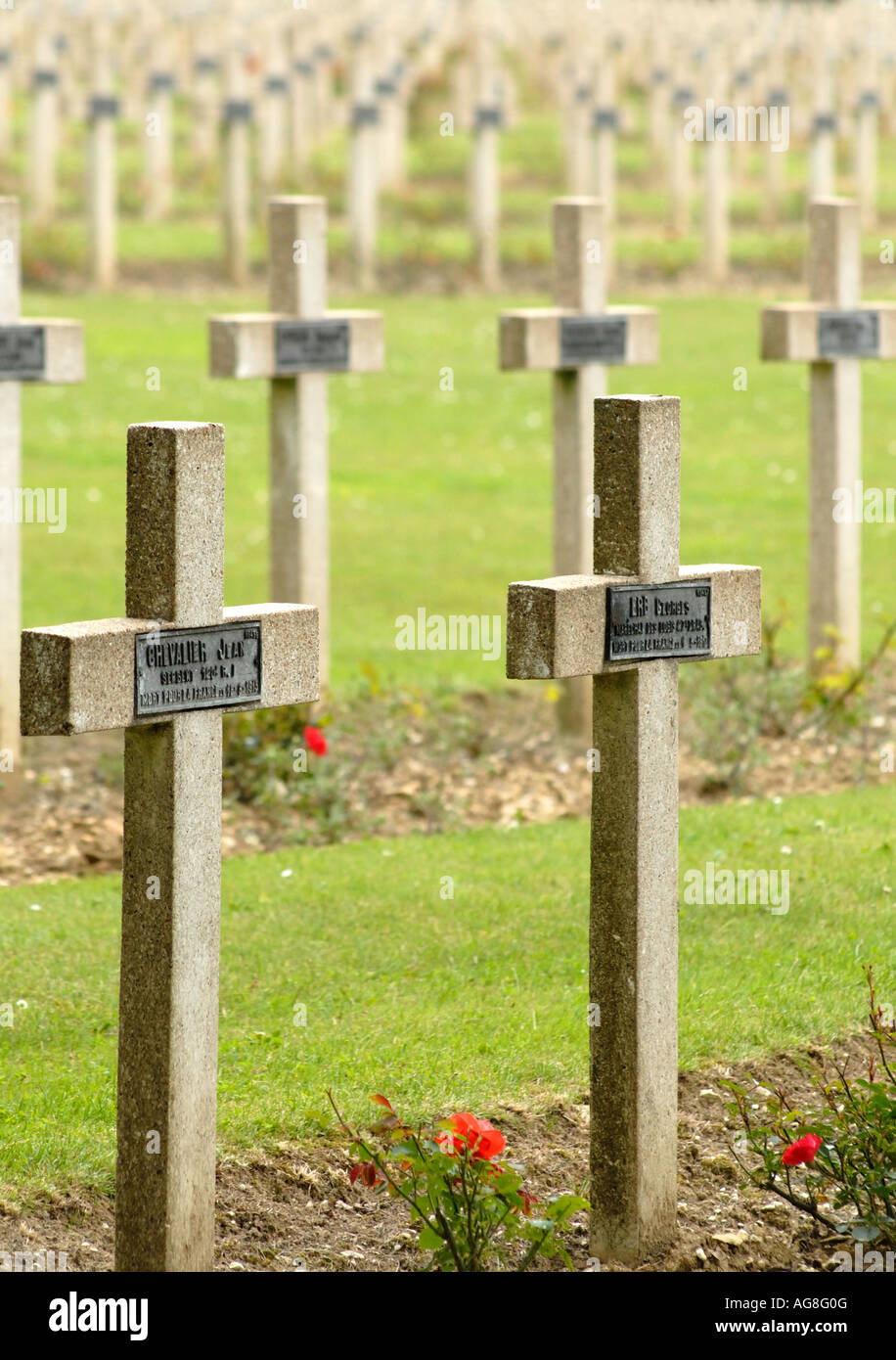 Douaumont Soldatenfriedhof, Verdun Stockfoto