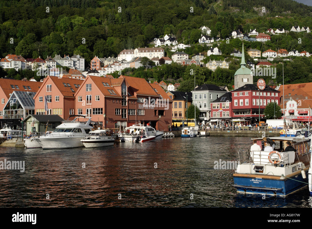 Altstadt, Bergen, Norwegen. Stockfoto