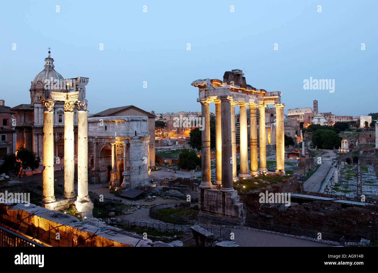 Das Forum in Rom, Forum Stockfoto