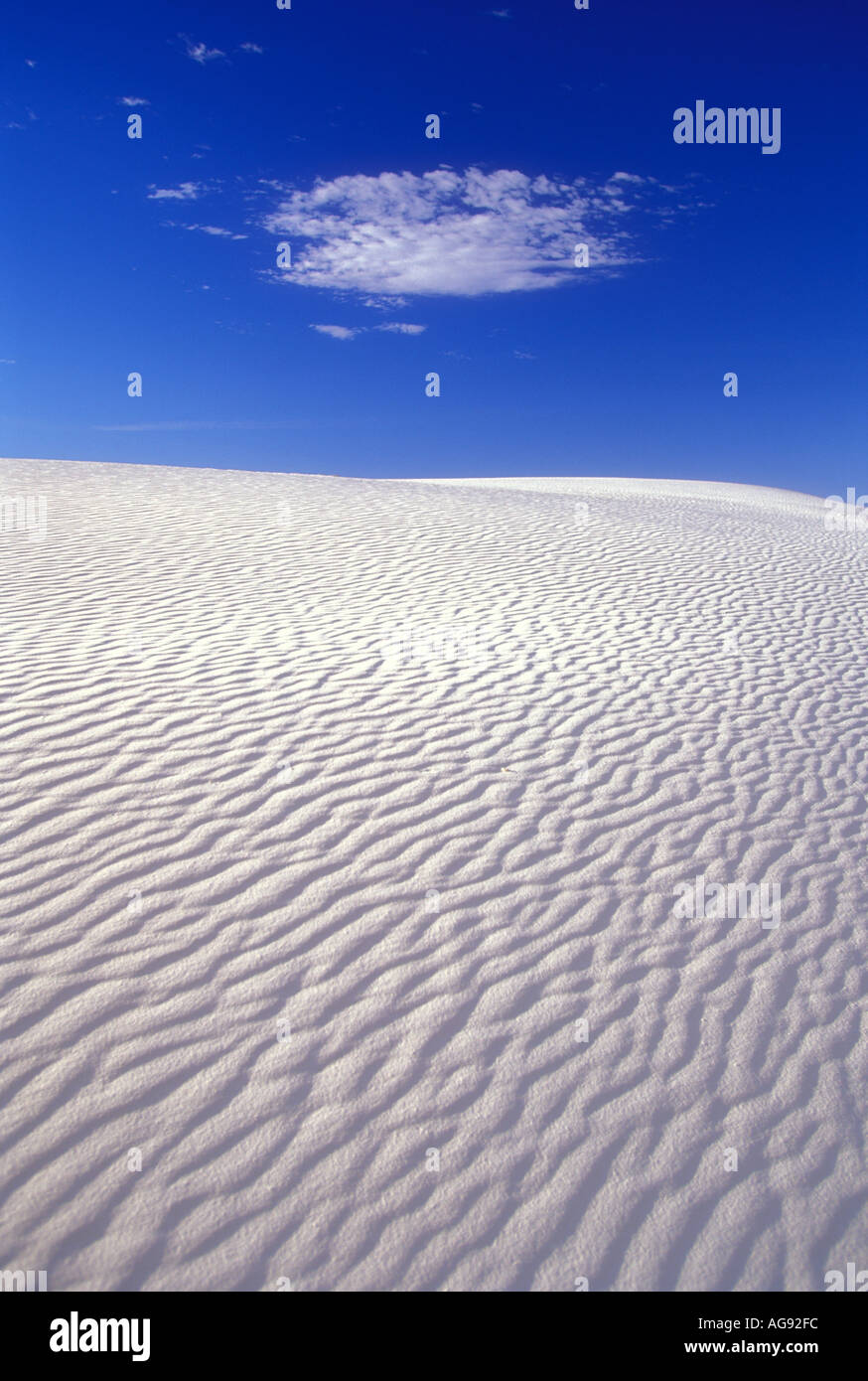 Sanddünen im White Sands National Monument in New Mexico USA Stockfoto