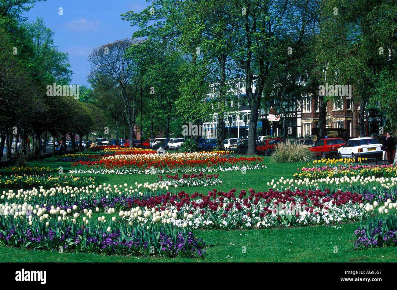 Die Böschung Gärten Bedford England Stockfoto