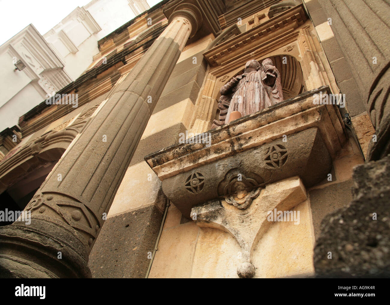 Details der vorderen Fassade des National Metropolitan Cathedral Panama City Stockfoto