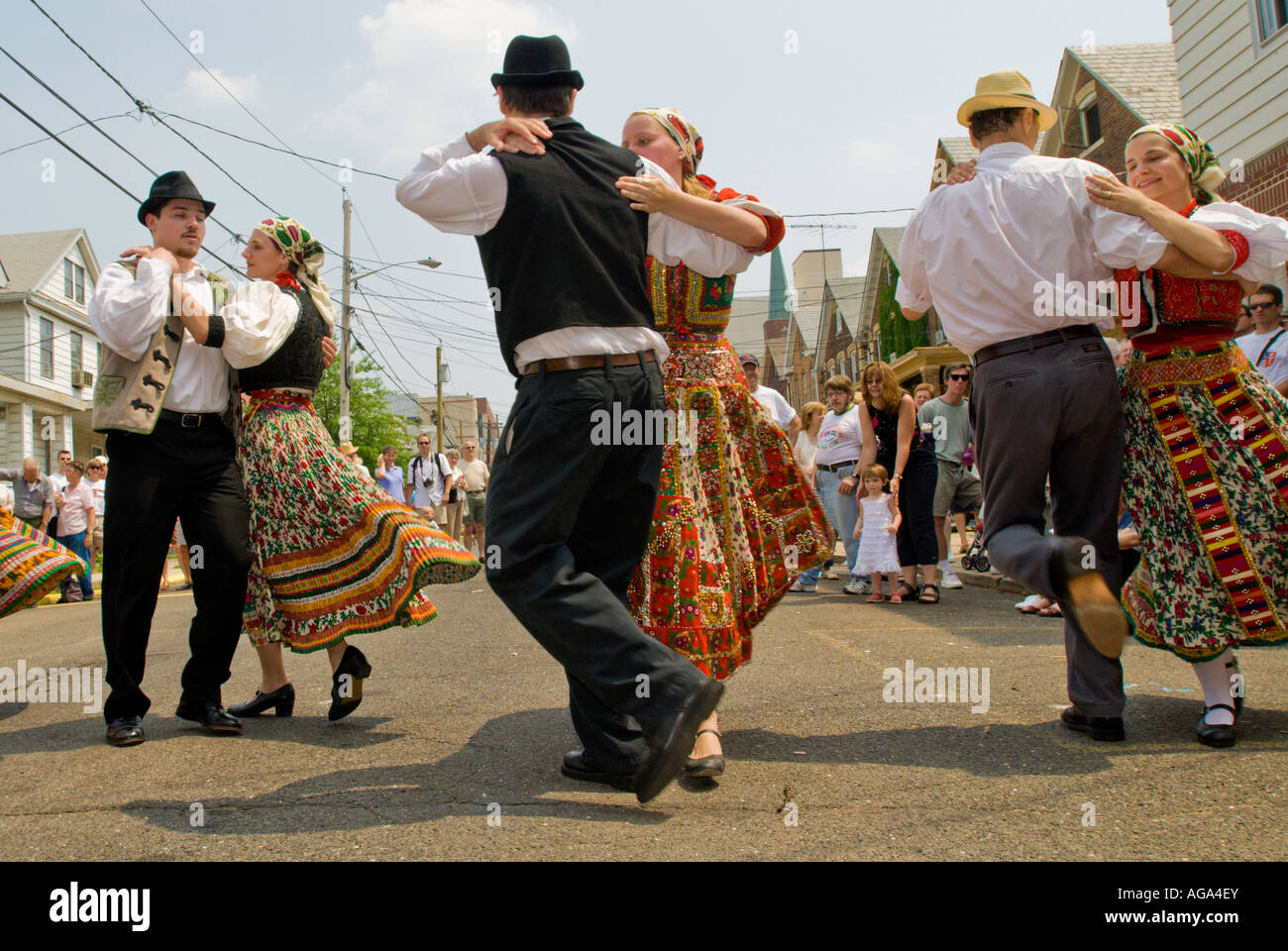 Ungarische Musiker Tänzer auf dem jährlichen ungarischen Festival in New Brunswick New Jersey Stockfoto