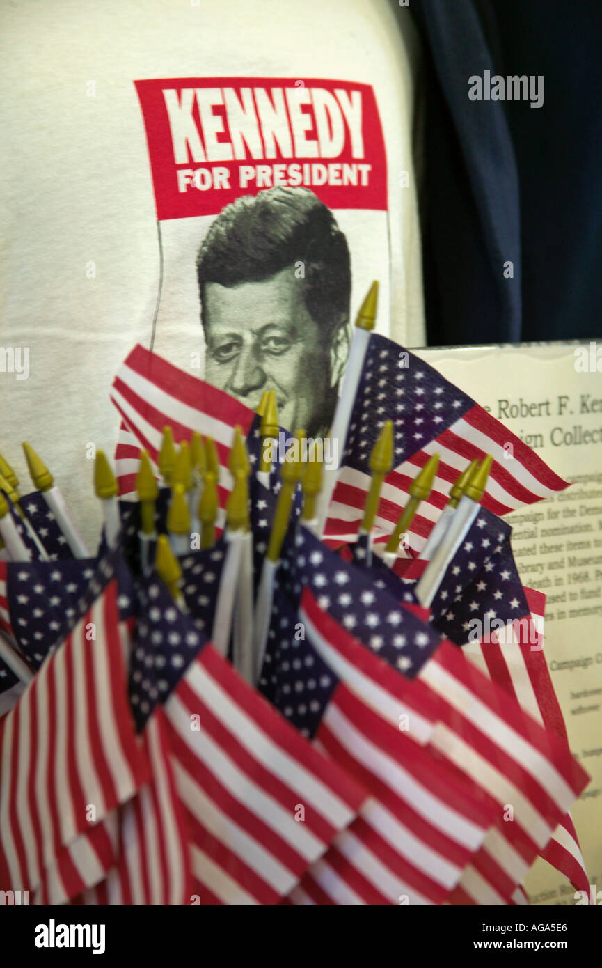 Kampagnen-Trail Exponate auf John F Kennedy Library and Museum Boston MA Stockfoto