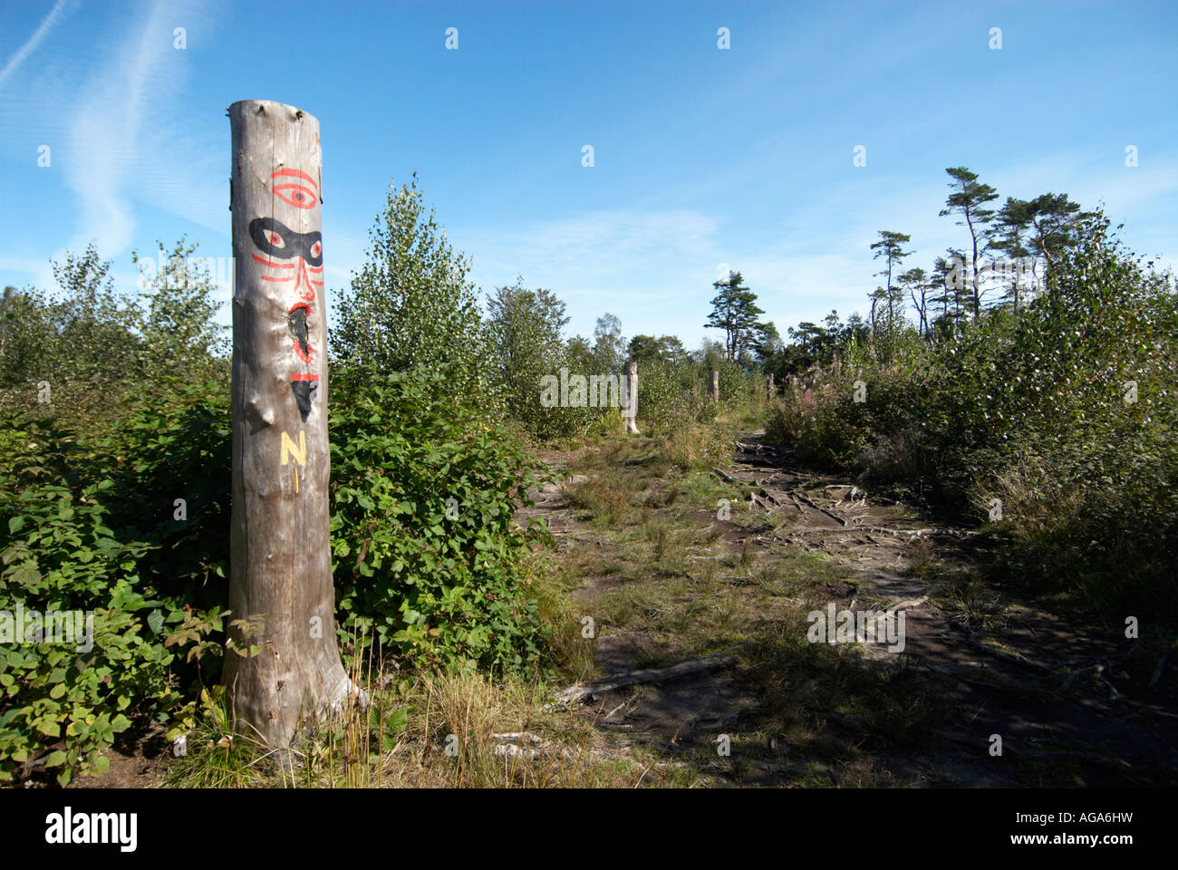 Der Weg zu Nimis Lars Vilks Kunstwerk Stockfoto