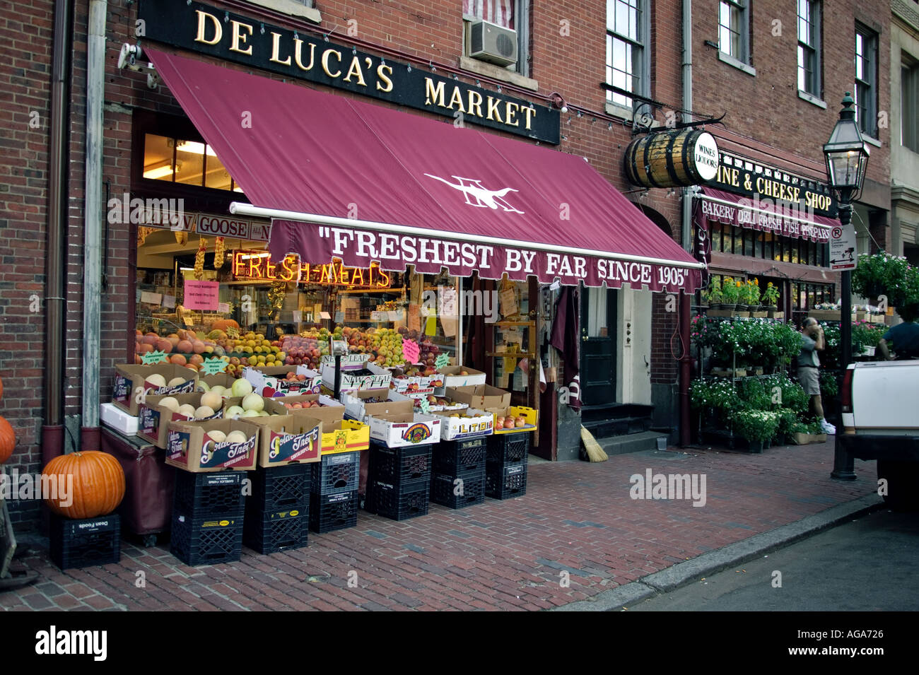 Markt für de Lucas und Deli in der Charles Street auf Beacon Hill Boston MA Stockfoto