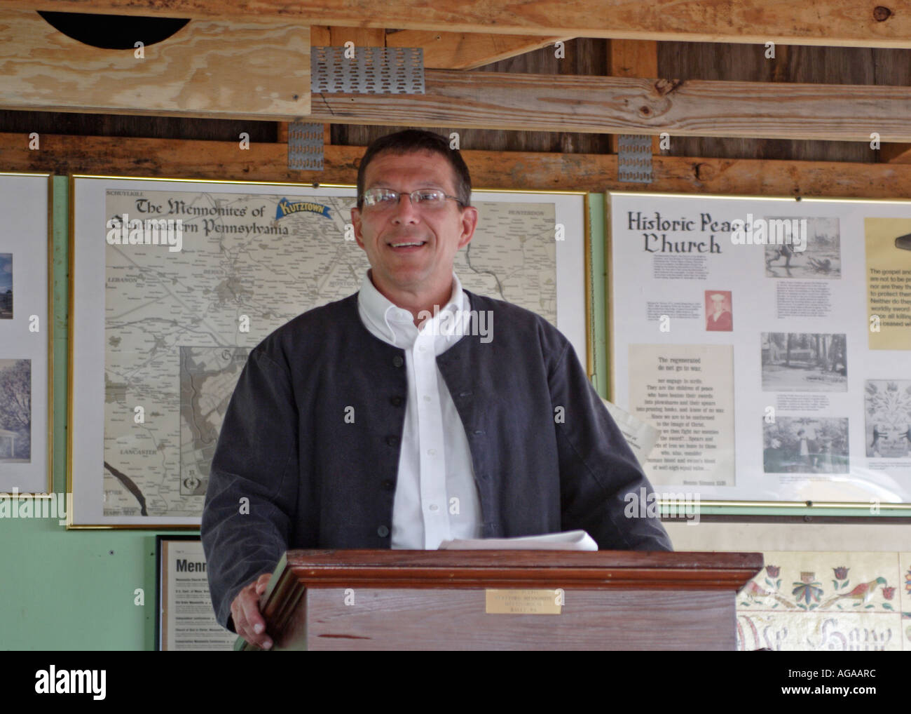 Mennonitische Prediger in Kutztown Folk Festival Stockfoto