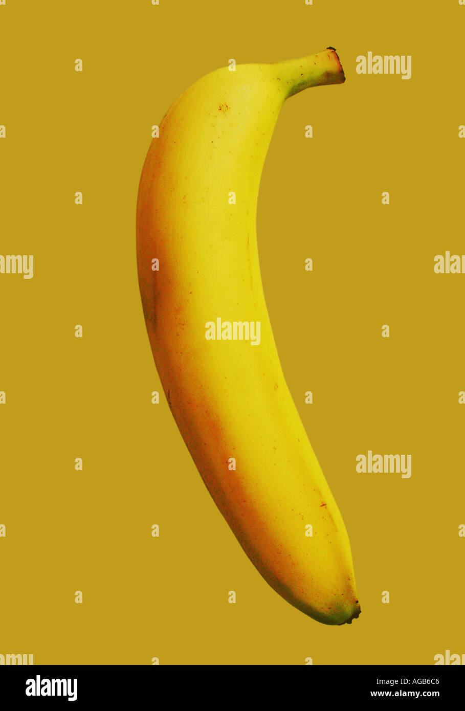 Zeitgenössische singuläre Banane Bild Stockfoto