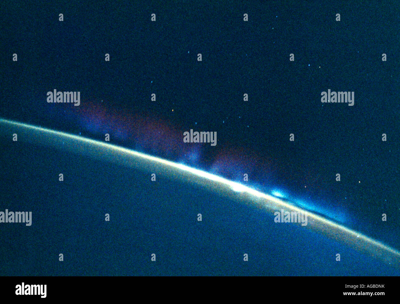 Schichten der Erdatmosphäre Stockfoto