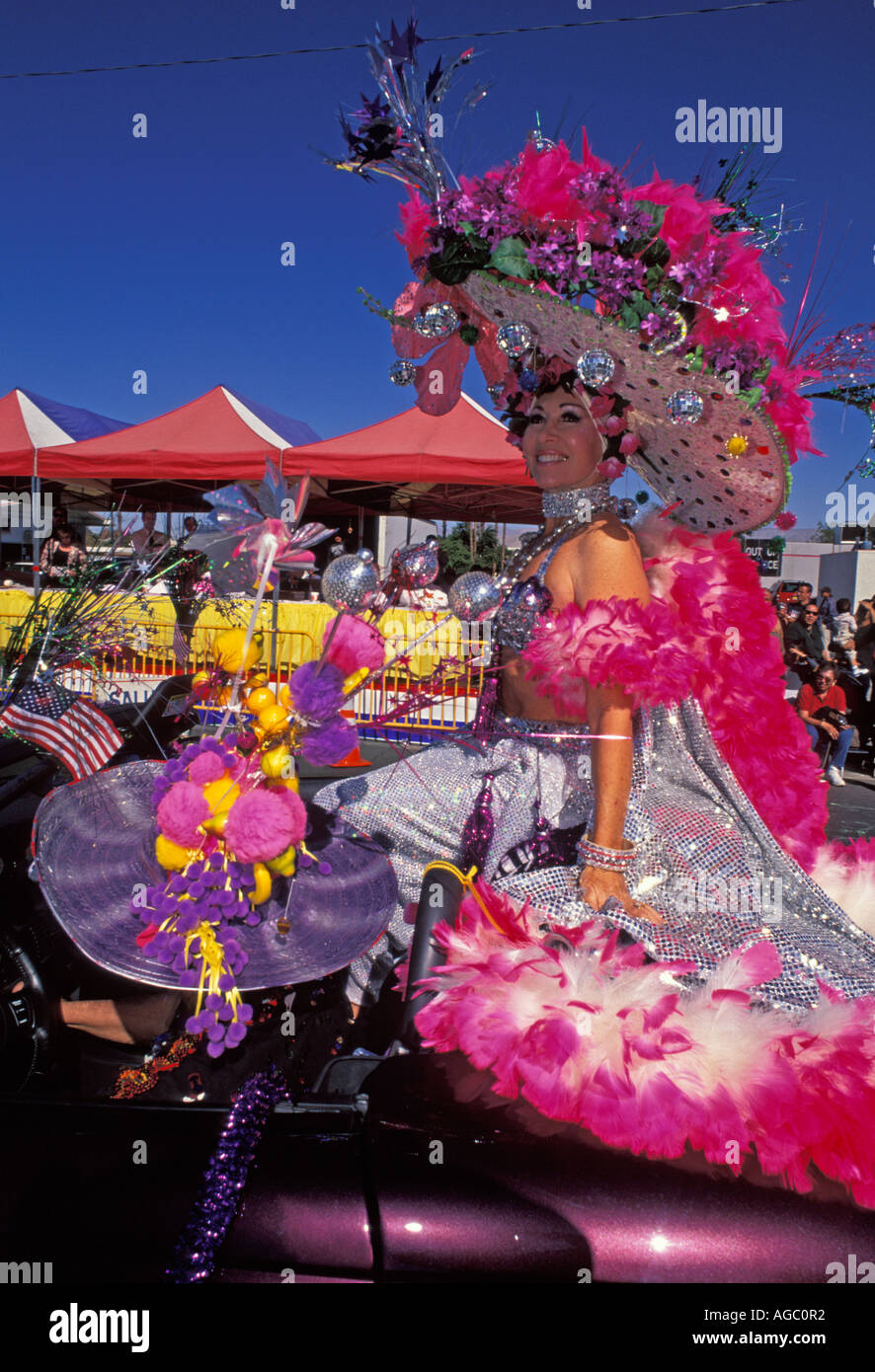 Obamas Tag Grand Parade nationaler Datum Festival Indio California Vereinigte Staaten von Amerika Stockfoto