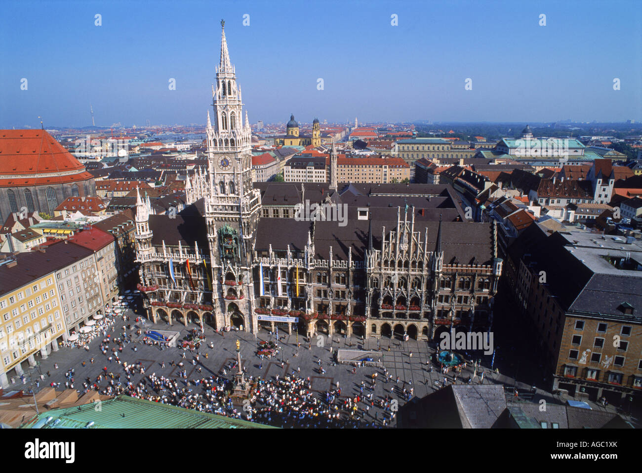 Rathaus am Marienplatz in München Stockfoto