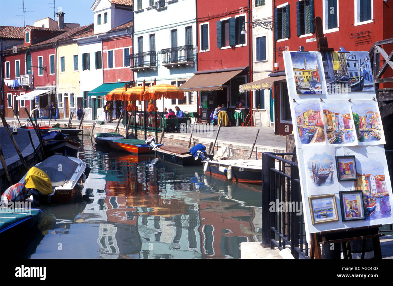 Burano Venedig Italien Stockfoto