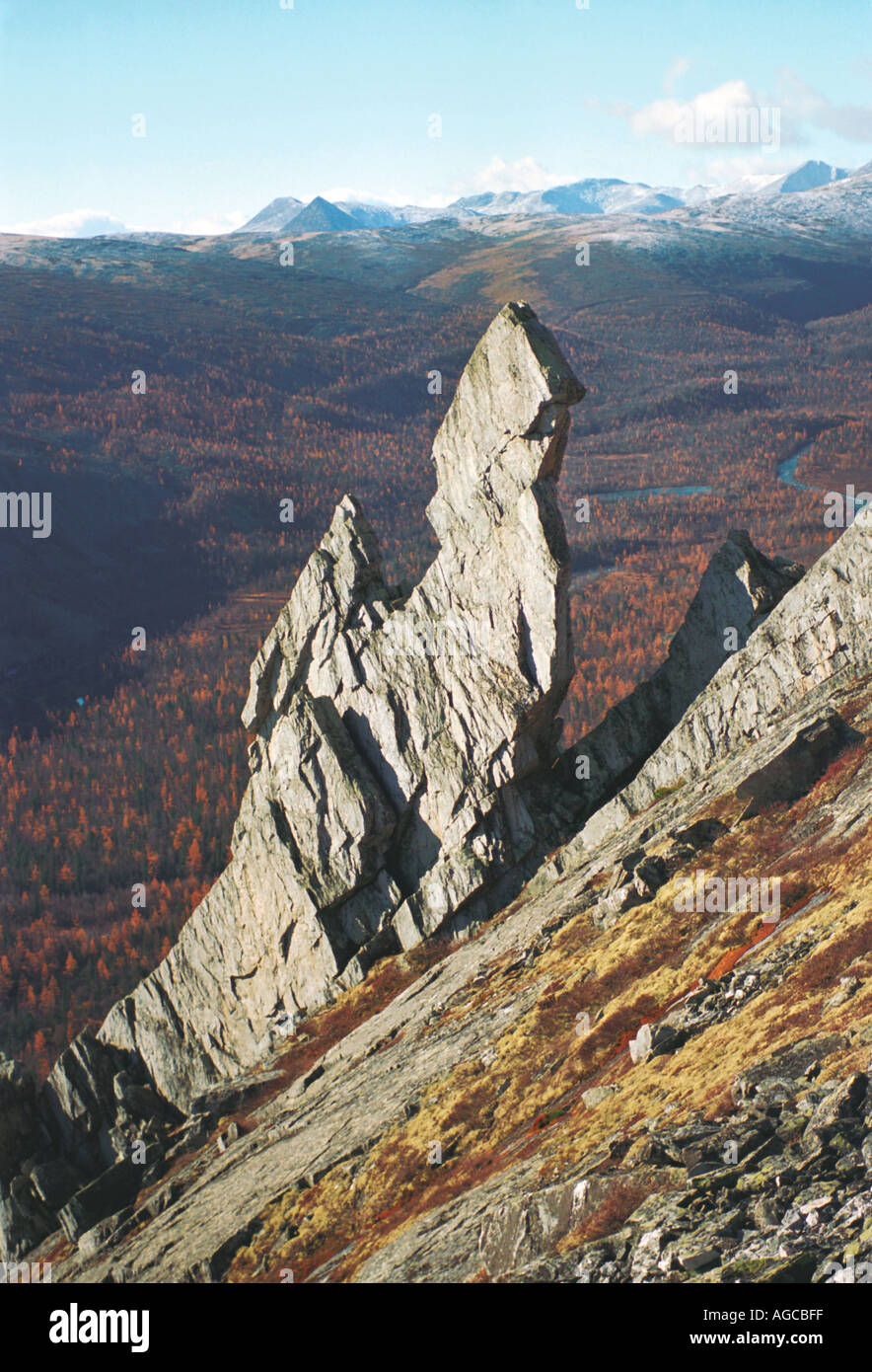 Die Dragon-Rock der polaren Ural Russland Stockfoto