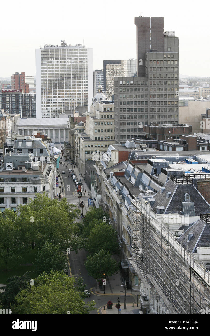 Colmore Reihe im Zentrum von Birmingham UK Bürogebäude in Aerial Finanzviertel der Stadt Stockfoto