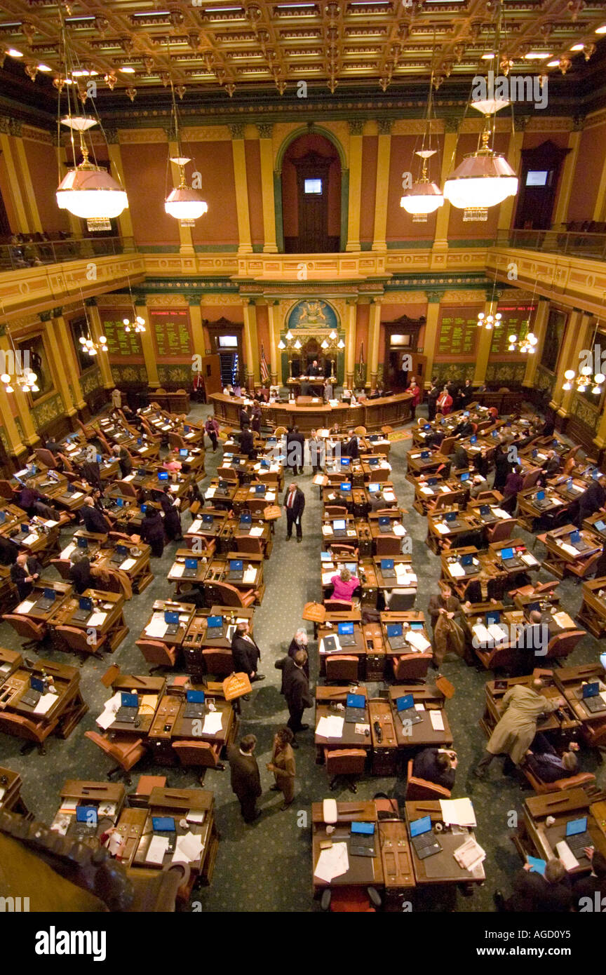 Michigan State House Of Representatives in Sitzung März 2005 Foto aus der Galerie mit vorhandenem Licht Stockfoto