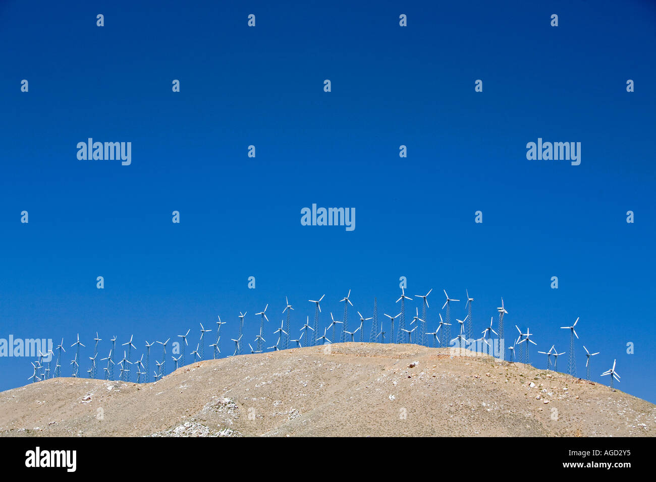 Windkraftanlagen in Tehachapi Pass Stockfoto