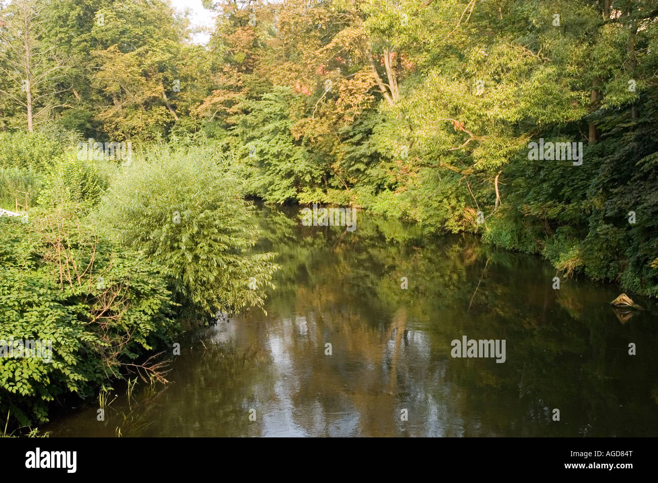Lyna Fluss in Lidzbark klimatisierte Heilsberg, Ermland, Polen Stockfoto