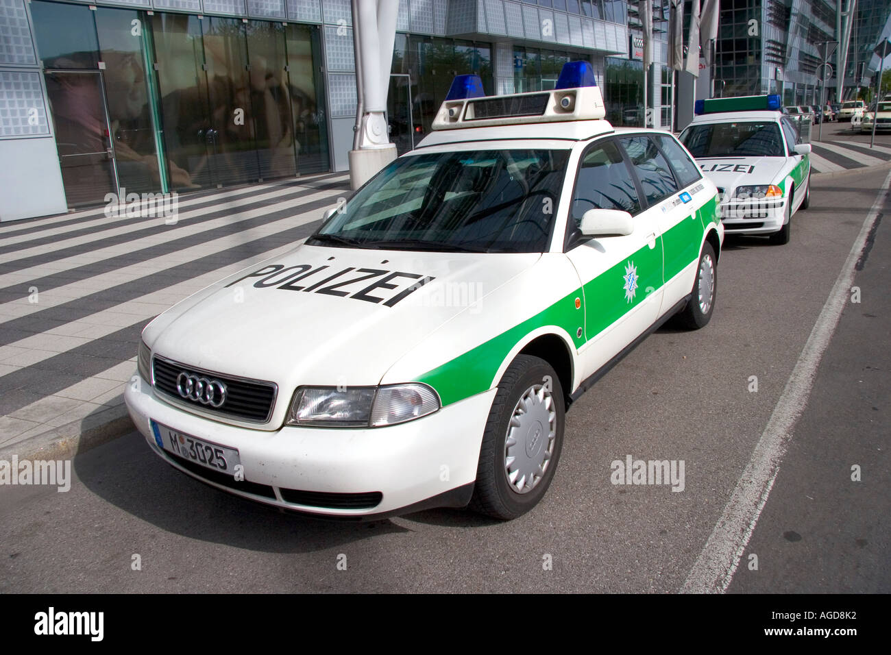 Polizei-Auto in Friesing, Deutschland. Stockfoto
