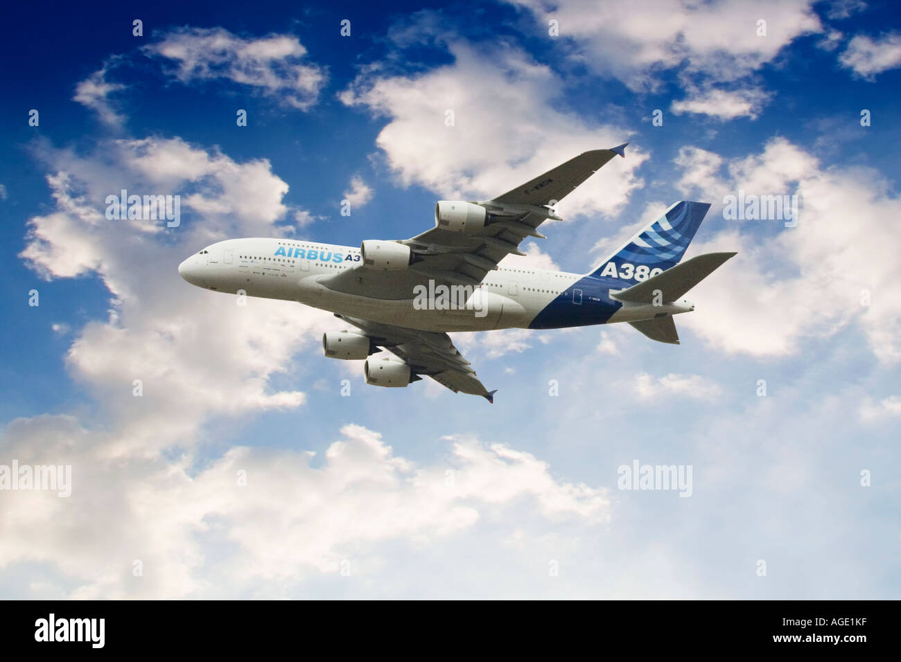 Airbus A380 der Welten größte Passagier Flugzeuge Stockfoto
