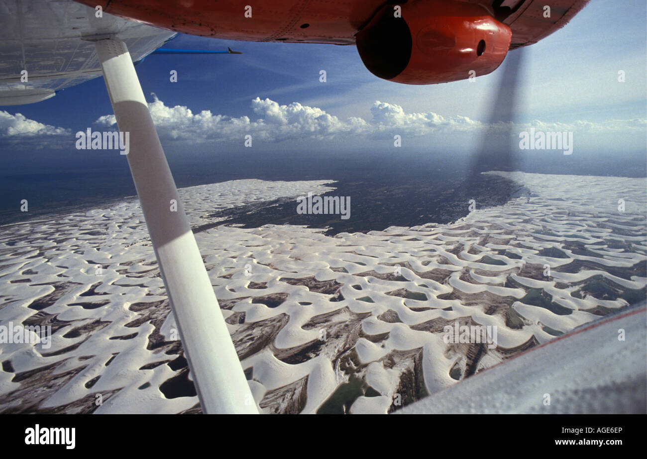 Brasilien, Recife, Sanddüne Luftaufnahme von Catalina PBY-5a-Flugboot Stockfoto