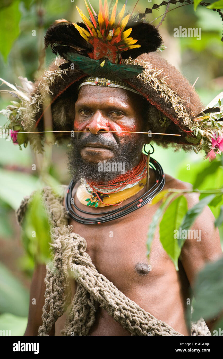 Tribal Tänzerin an jährlichen Sing Sing, Papua-Neuguinea Stockfoto