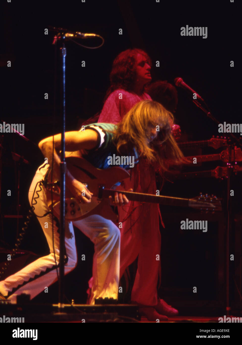 Ja UK-Band auf ihrer Tour Drama 1980 Stockfoto