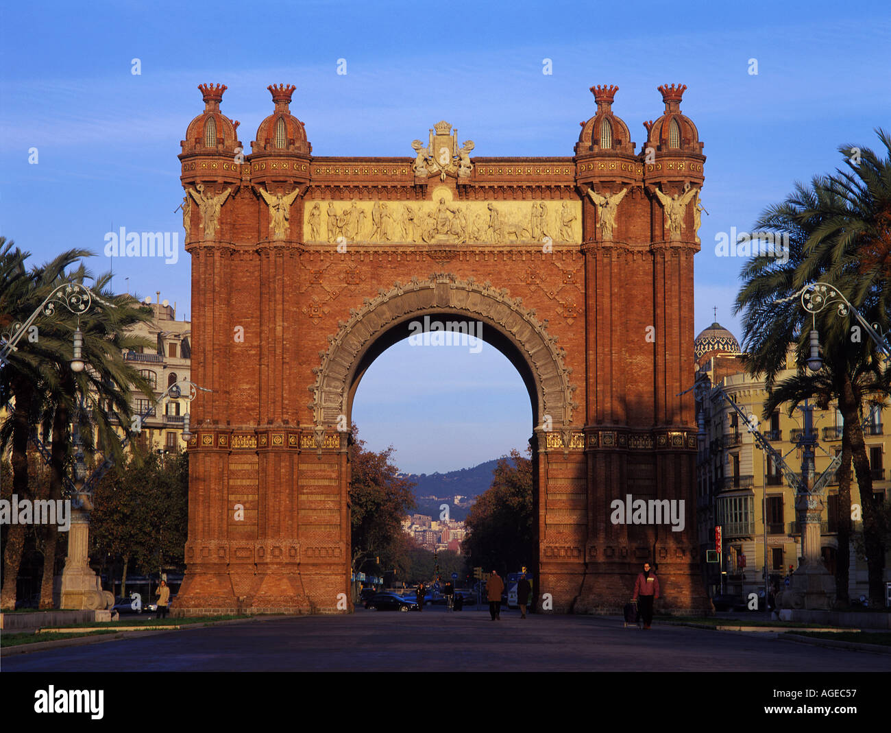 Arc del Triomf Barcelona Spanien Stockfoto