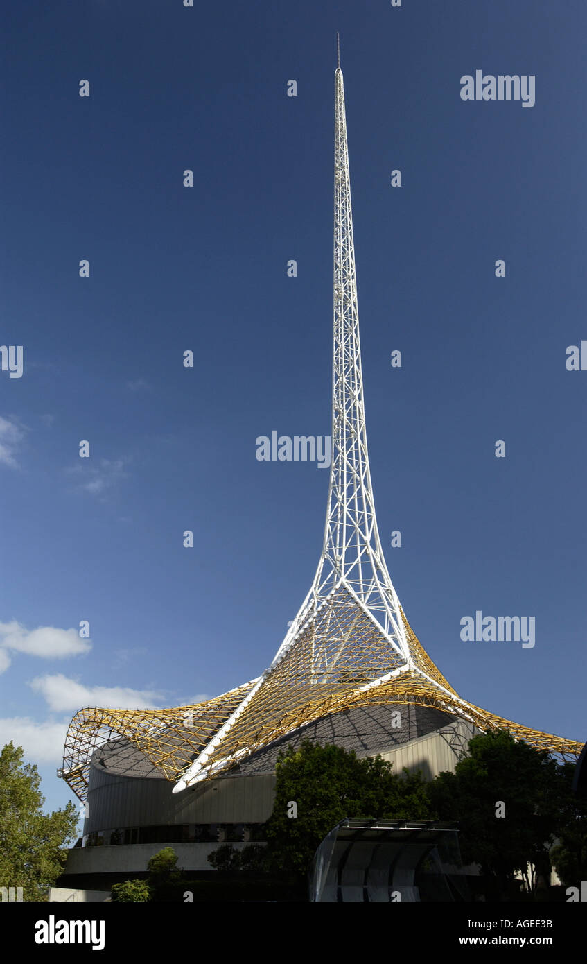 Die Turmspitze des Victorian Arts Center in Melbourne, Australien Stockfoto