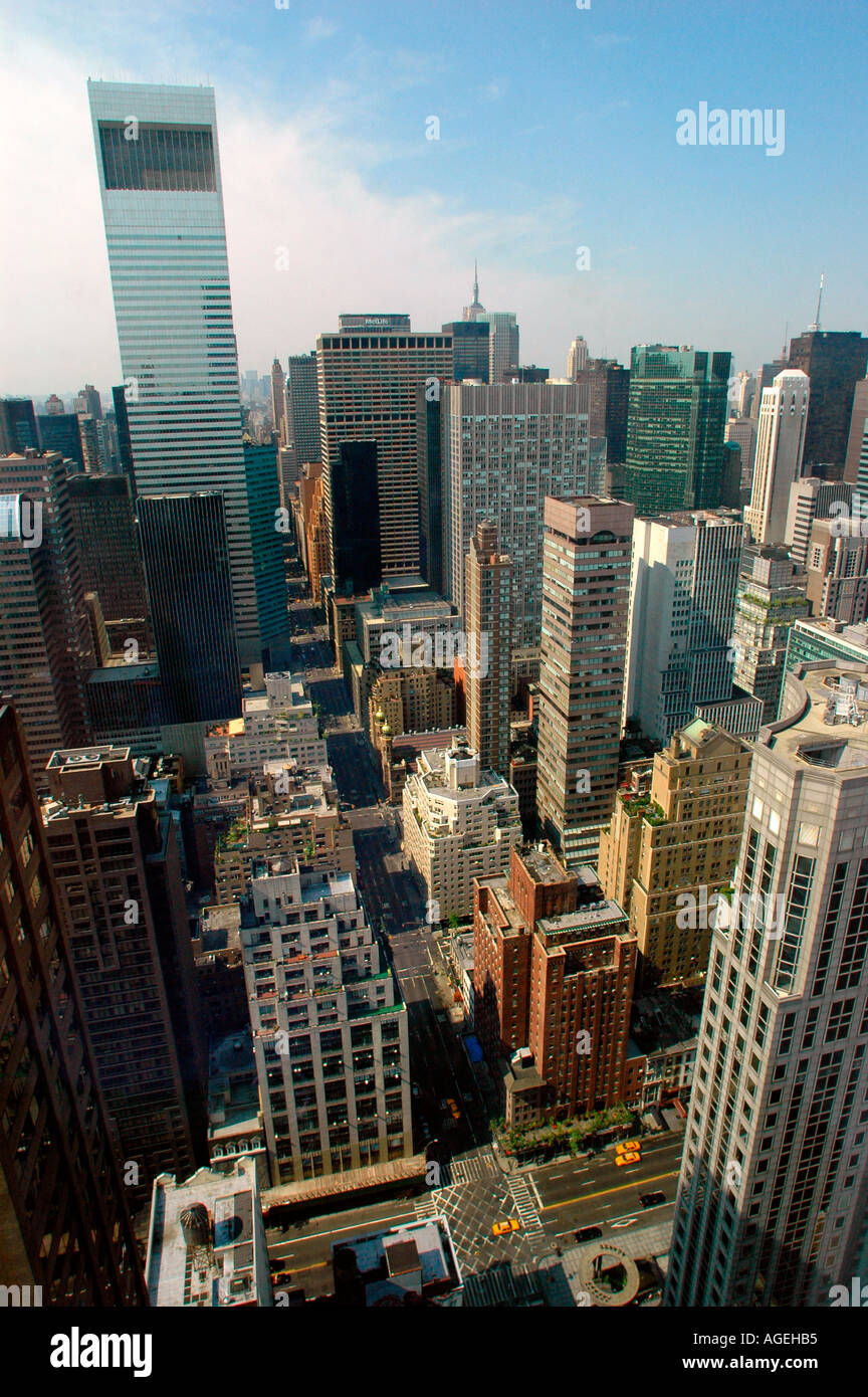 Skyline Blick auf Midtown Manhattan in New York City mit der Citibank Gebäude auf der linken Seite Stockfoto