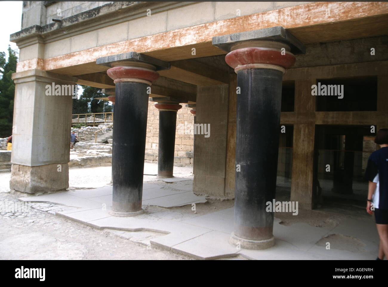 "Knossos" Teil der Ruinen des Palastes von König Minos, Kreta Griechenland Stockfoto