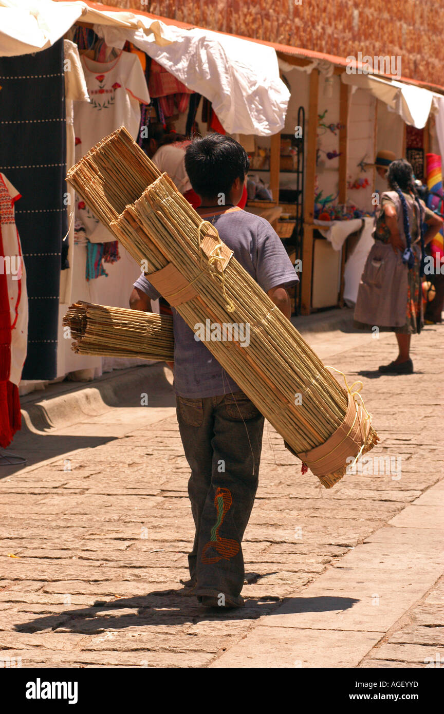 Oaxaca Stadt Mexiko Straße Verkäufer Stockfoto