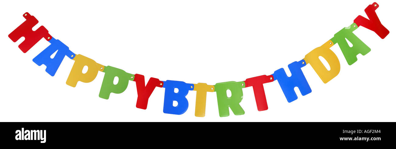 Happy Birthday Banner Stockfoto